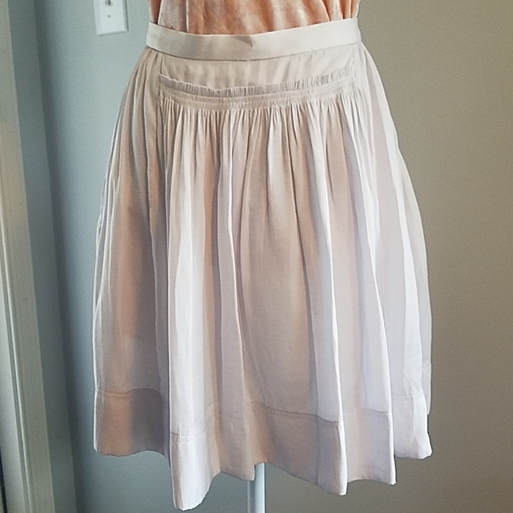 Banana Republic light gray pleated skirt size 12